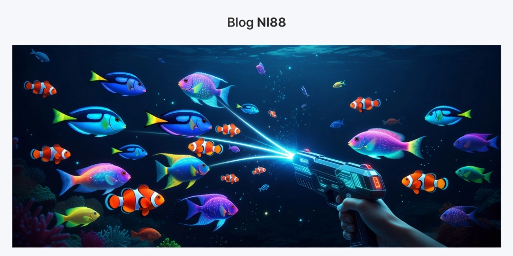 Khái niệm bắn cá online nh88 được minh họa qua giao diện game sống động và người chơi tham gia