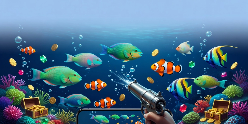 Minh họa khái niệm bắn cá zui nh88 với giao diện trò chơi sống động và phần thưởng hấp dẫn