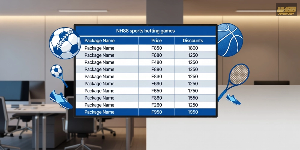 Bảng giá chi tiết các gói cá cược thể thao NH88 năm 2025 với ưu đãi nổi bật