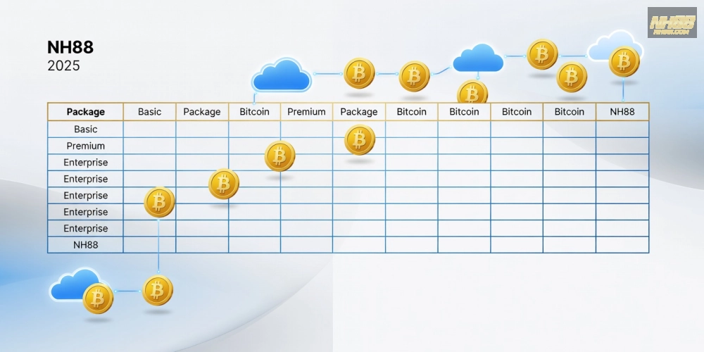 Bảng giá chi tiết các gói hướng dẫn đào Bitcoin trên NH88 cập nhật mới nhất năm 2025.