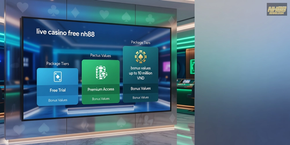 Bảng giá chi tiết các gói live casino free nh88 với ưu đãi hấp dẫn năm 2025