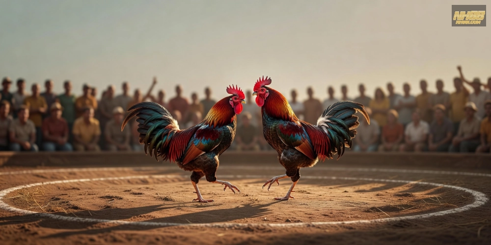 Khái niệm đá gà hôm nay nh88 được minh họa qua hình ảnh trận đấu trực tiếp sống động