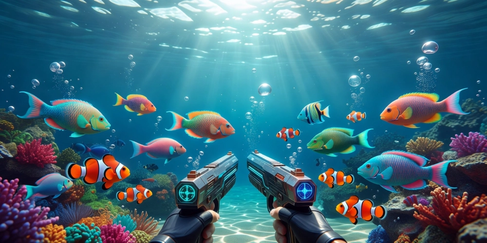 Khái niệm game bắn cá nh88 với hình ảnh minh họa hấp dẫn và đồ họa sống động