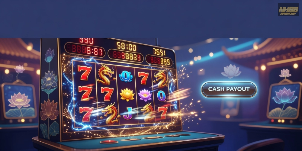 Minh họa giao diện game nổ hũ rút tiền mặt trên nền tảng NH88 với jackpot hấp dẫn