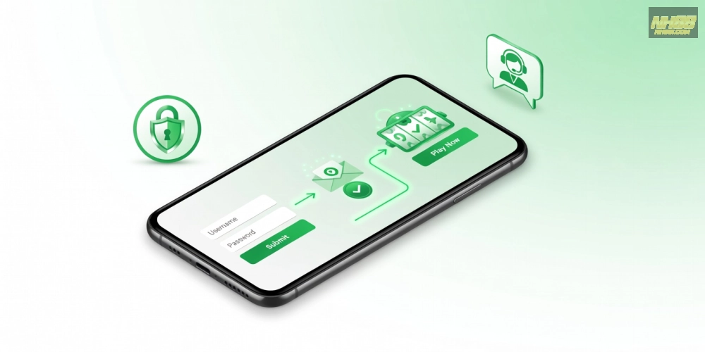 Hình ảnh hướng dẫn chi tiết đăng ký và sử dụng live casino slot games nh88 trên nền tảng uy tín