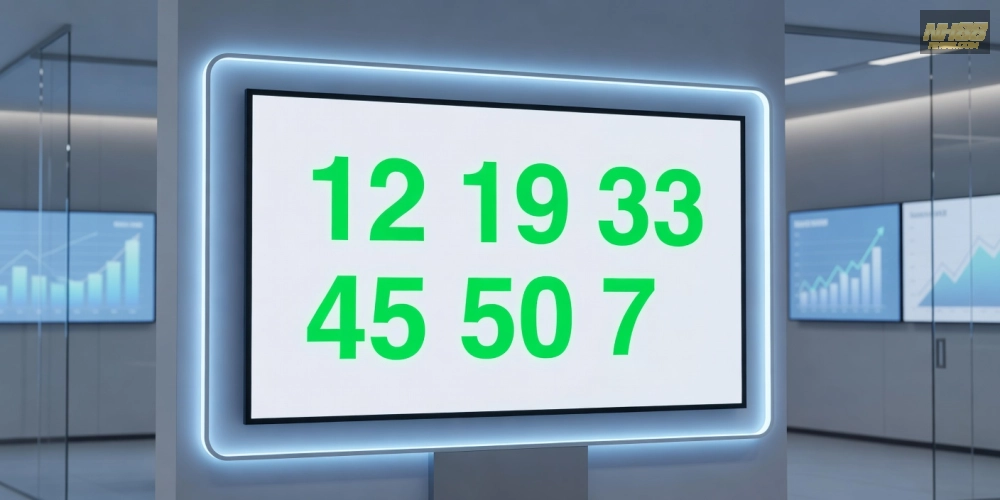 Minh họa khái niệm kết quả xổ số nh88 với giao diện hiển thị số rõ ràng