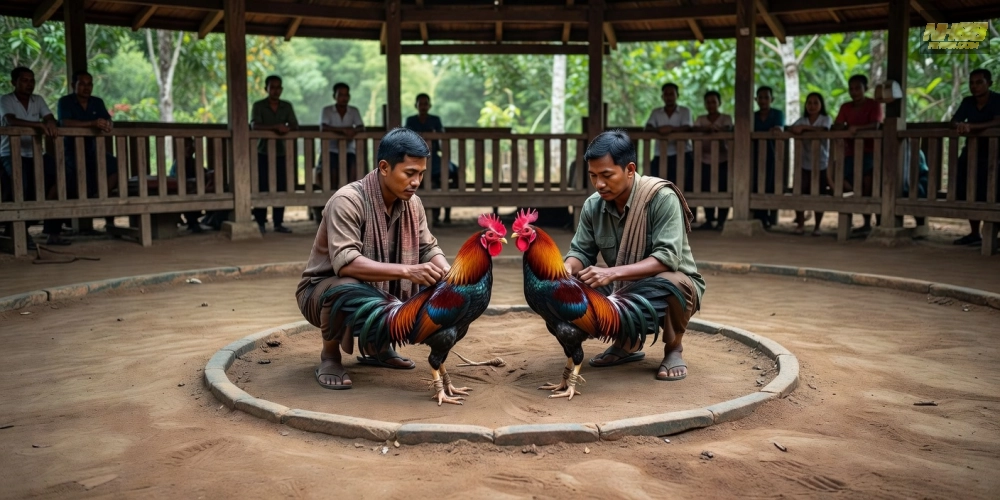 Trường gà Campuchia trên NH88 với không khí thi đấu sôi động và khán giả nhiệt tình