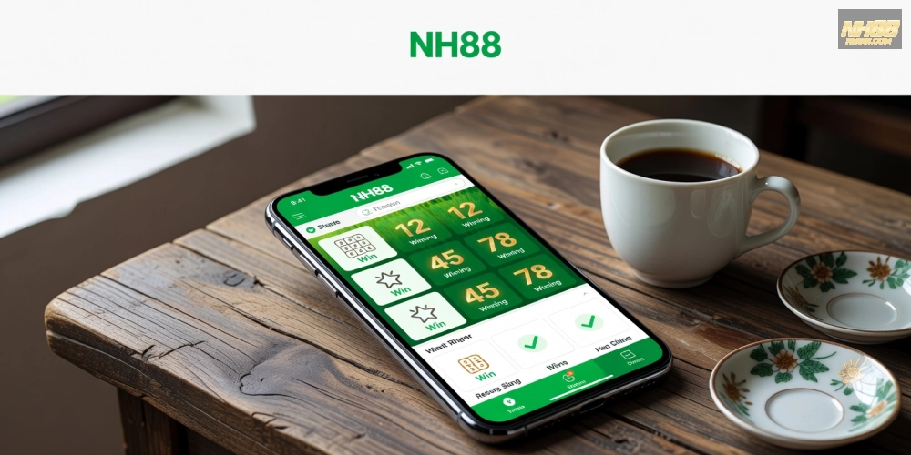 Minh họa khái niệm xổ số miền nam nh88 với giao diện cá cược hiện đại và kết quả hiển thị rõ ràng